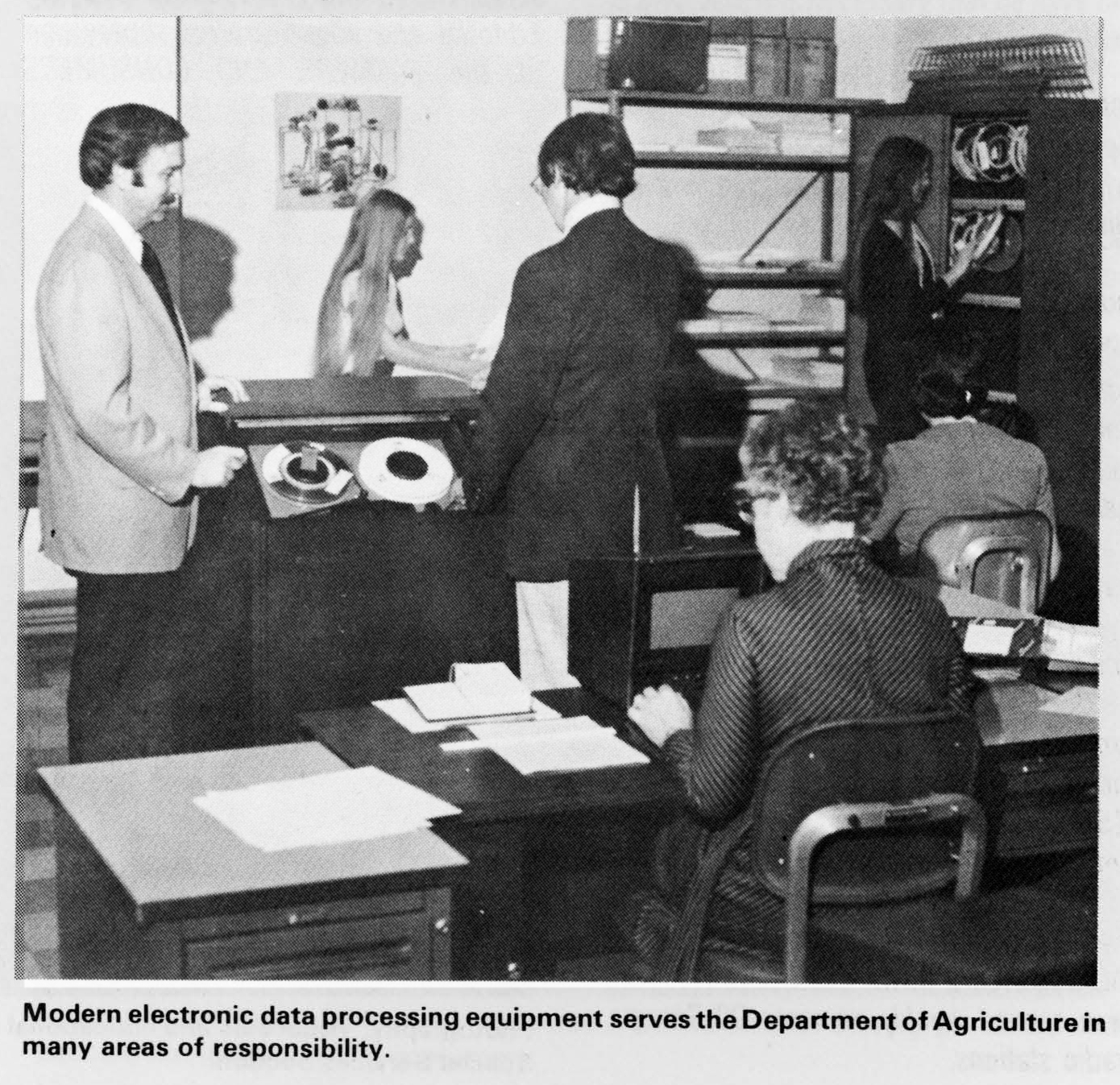 (1974) Georgia Department of Agriculture employees using computers in 1974.