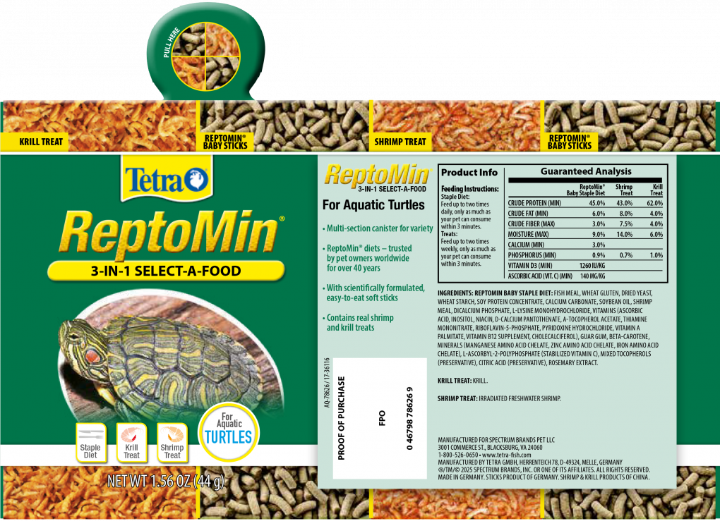 Tetra ReptoMin 3-In-1 SELECT-A-FOOD reptile food product recalled due to potential contamination with Salmonella