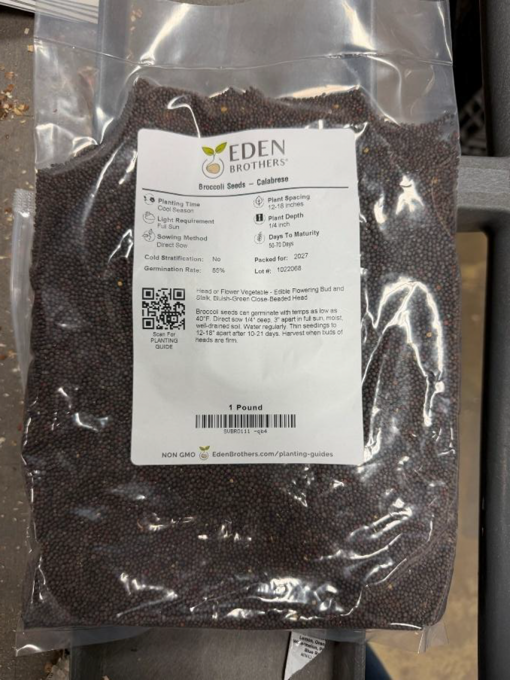 Eden Brothers Recalls Calabrese Broccoli Seeds Due to Possible Salmonella Contamination