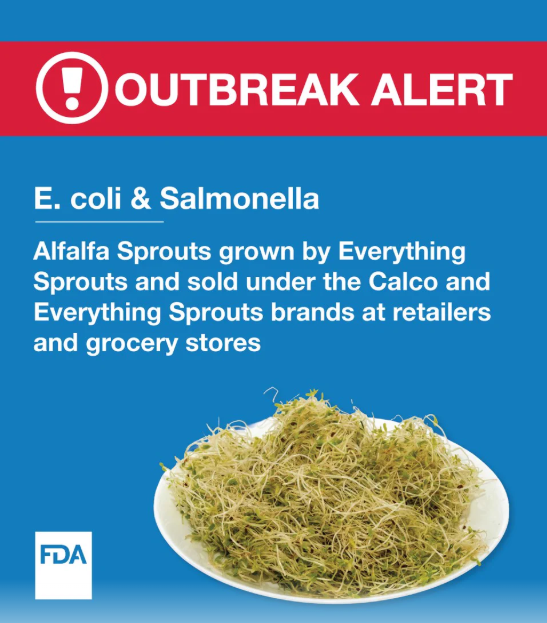 Outbreak Investigation of Shiga Toxin-producing E. coli & Salmonella: Sprouts (August 2026)