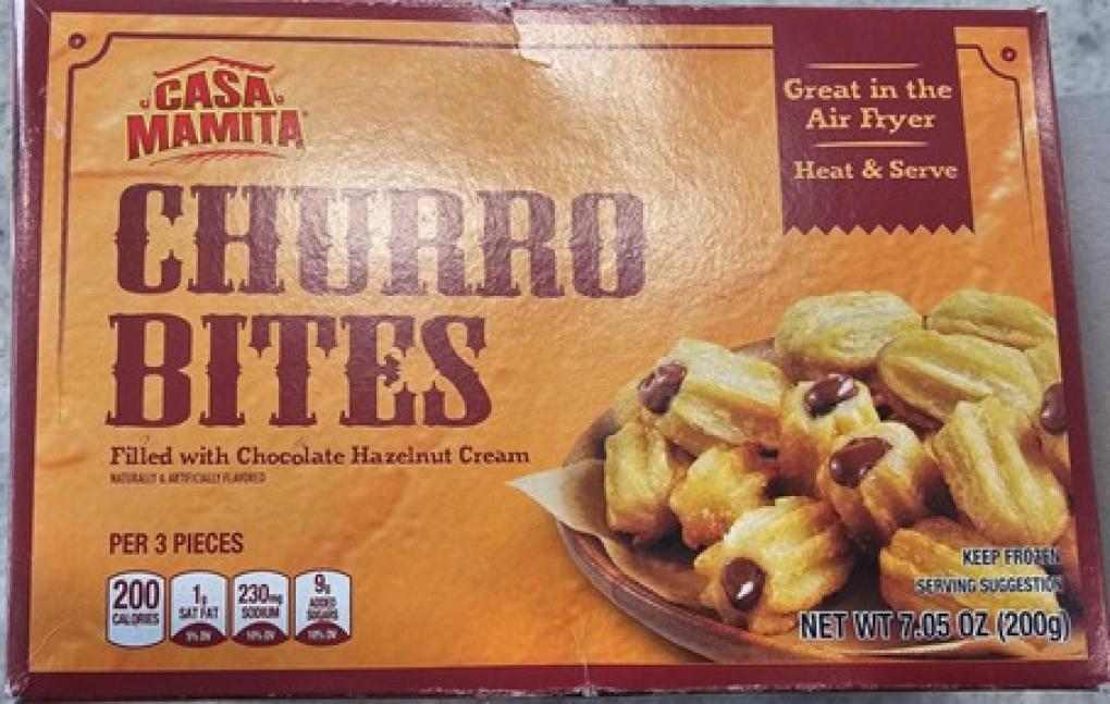 Camerican International, Inc. issues Allergy Alert on undeclared milk in Aldi Brand Casa Mamita Churro Bites filled with Chocolate Hazelnut Cream
