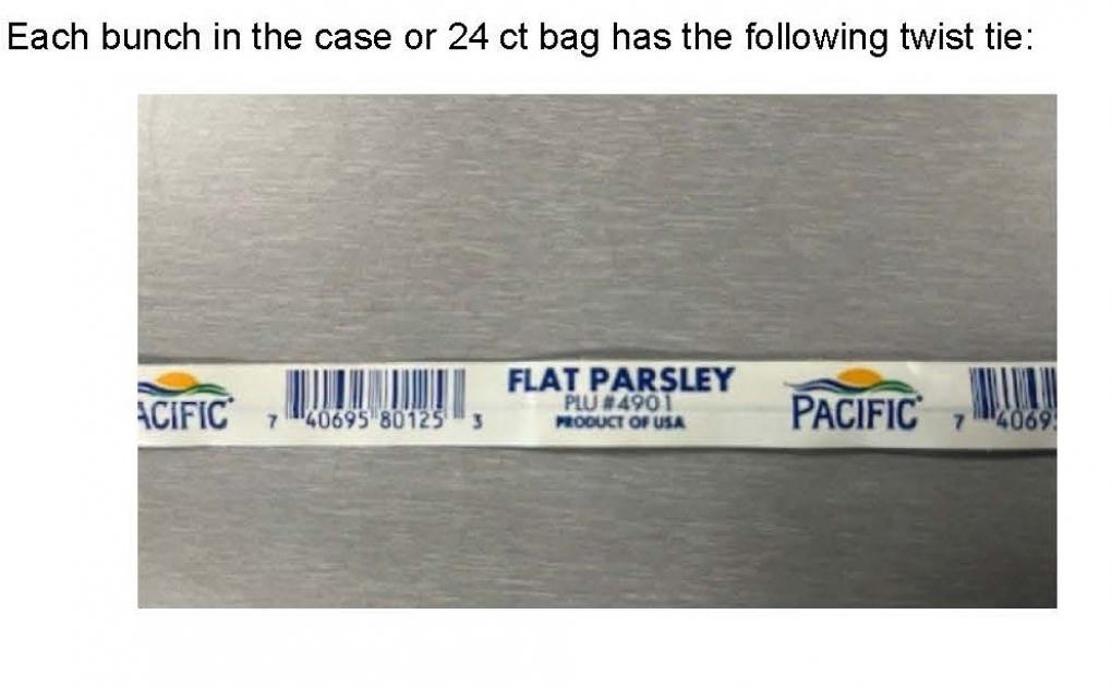 Pacific International Marketing Recalls Fresh Italian Parsley Because of Possible Health Risk Pacific International Marketing Recalls Fresh Italian Parsley Because of Possible Health Risk