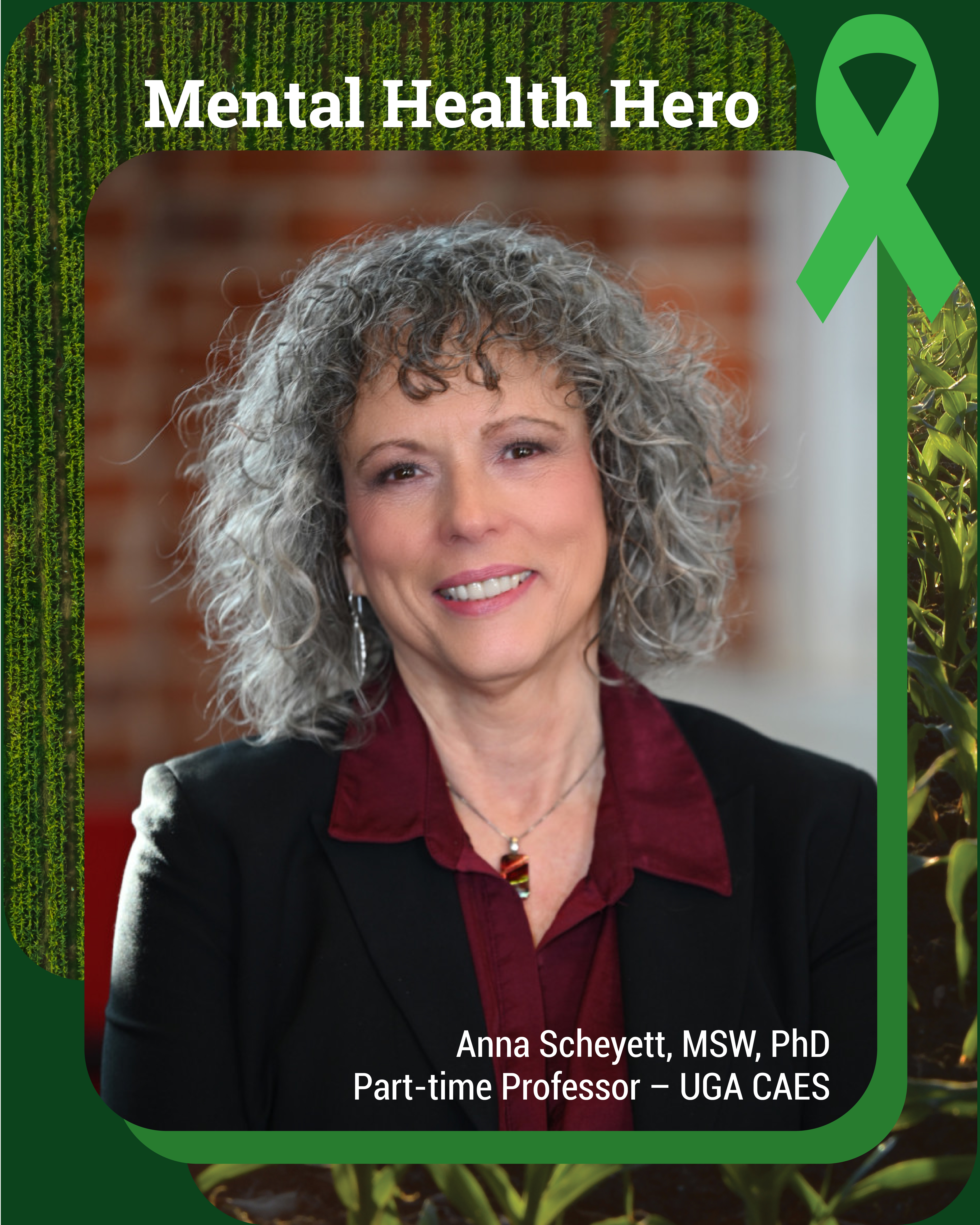Dr. Anna Scheyett, Professor in the College of Agricultural and Environmental Sciences at UGA Dr. Anna Scheyett, Professor in the College of Agricultural and Environmental Sciences at UGA