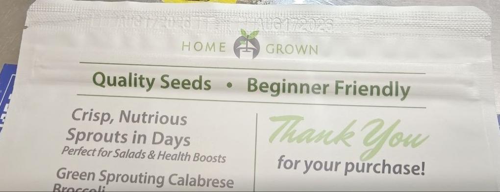 EAK Distribution LLC Recalls HOME GROWN Green Sprouting Calabrese Broccoli Seeds, 8 oz, Heirloom Because of Possible Health Risk