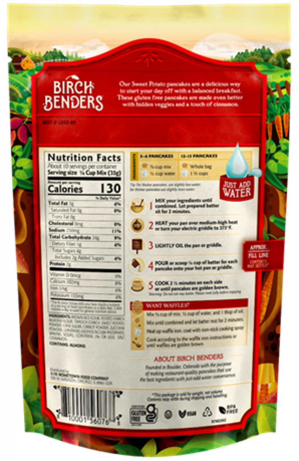 Hometown Food Company Issues Allergy Alert on Undeclared Egg in Birch Benders 12oz Sweet Potato Pancake Mix